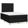 vidaXL Cama box spring con colch&oacute;n tela negro 120x190 cm