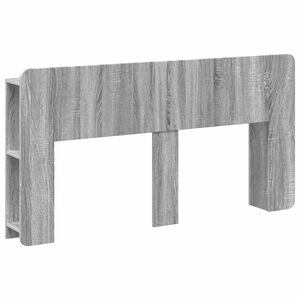 vidaXL Cabecero con armario Gris Sonoma Madera de Ingenier&iacute;a