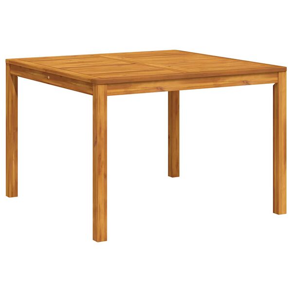 vidaXL Mesa de comedor de jard&iacute;n madera maciza de acacia 110x110x75 cm