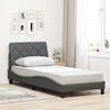 vidaXL Estructura de cama sin colch&oacute;n tela gris oscuro 80x200 cm