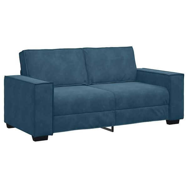 vidaXL Sof&aacute; de 2 plazas terciopelo azul 180x78x84 cm