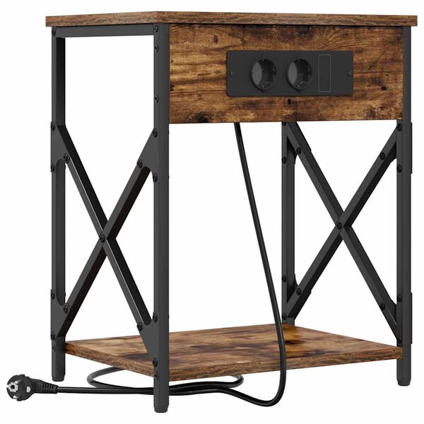 vidaXL Armario de Noche Roble ahumado 41 x 31 x 51 cm