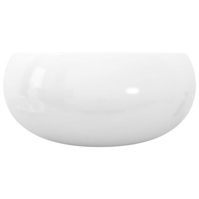 vidaXL Lavabo redondo de cerámica 40x15 cm blanco