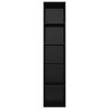 vidaXL Estanter&iacute;a madera contrachapada negro brillante 40x30x189 cm