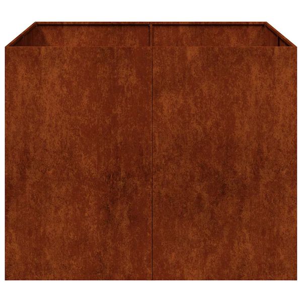 vidaXL Jardinera oxidada 100x100x80 cm acero corten