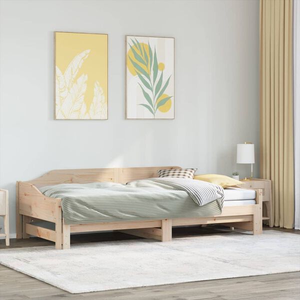 vidaXL Sofá cama nido madera maciza de pino 80x200 cm