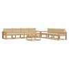 vidaXL Conjunto de sof&aacute;s de exterior 7 uds. y Beige