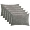 vidaXL Funda de almohada 6 uds. HEERLEN Gris oscuro 30 x 50 cm