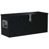 vidaXL Caja de aluminio 70x24x42 cm forma trapezoide plateada