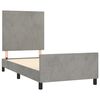 vidaXL Estructura de cama sin colch&oacute;n terciopelo gris claro 100x200 cm