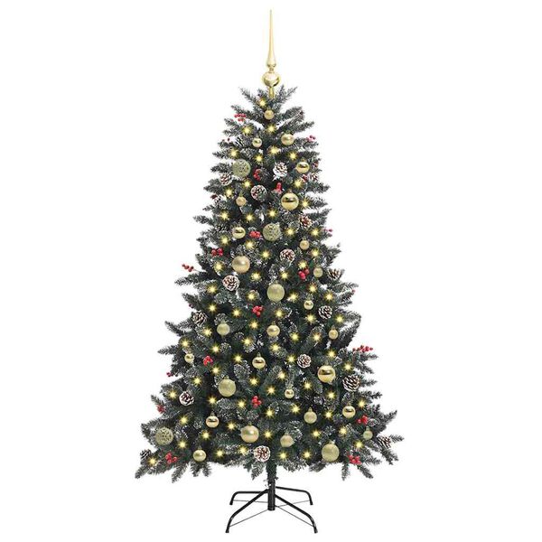 vidaXL &Aacute;rbol de Navidad artificial Verde 150 cm PVC, Pl&aacute;stico y Acero
