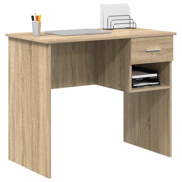 vidaXL Escritorio Roble Sonoma 90 x 49 x 75 cm Madera de ingenier&iacute;a