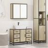 vidaXL Set de muebles de ba&ntilde;o 2 pzas madera contrachapada roble Sonoma