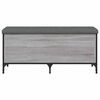 vidaXL Banco con almacenaje madera ingenier&iacute;a gris Sonoma 102x42x45 cm