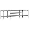 vidaXL Mueble TV hierro y madera contrachapada gris Sonoma 161x35x45cm