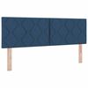 vidaXL Cama tipo Box Spring con colch&oacute;n Azul 200 x 160 cm tela