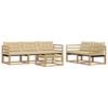 vidaXL Conjunto de sof&aacute;s de exterior 6 uds. y Beige