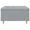 vidaXL Otomano de almacenamiento Gris Claro 80 x 80 x 45 cm tela