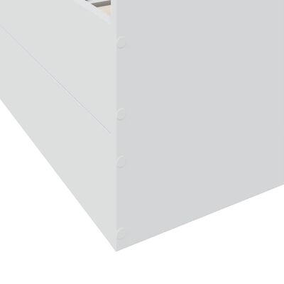 vidaXL Cama con cajones madera de ingeniería blanca 75x190 cm