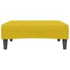 vidaXL Sof&aacute; cama de 2 plazas con taburete terciopelo amarillo