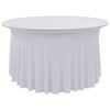 vidaXL Fundas el&aacute;sticas para mesa 2 uds con falda 120x74 cm blanco