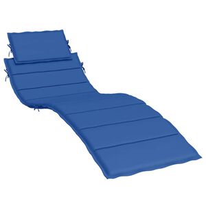 vidaXL Coj&iacute;n de tumbona de tela Oxford azul 186x58x4 cm
