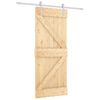 vidaXL Puerta Corredera Natural y Blanco 85 x 210 cm