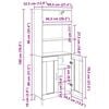 vidaXL Aparador alto con caj&oacute;n Roble Negro 69,5 x 34 x 180 cm