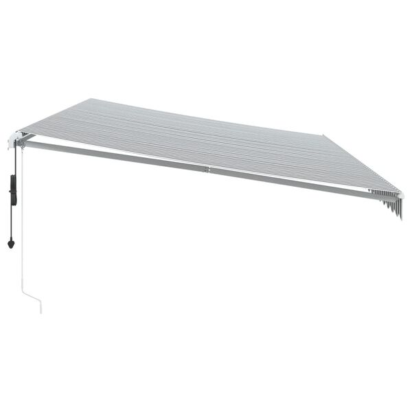 vidaXL Toldo retr&aacute;ctil autom&aacute;tico gris antracita y blanco 600x350 cm