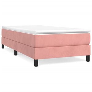 vidaXL Estructura de cama con somier terciopelo rosa 80x200 cm