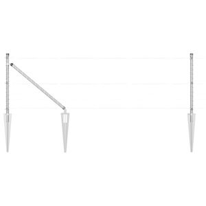 vidaXL Poste de Valla 26 pcs Gris 3,2 x 3,2 x 60 cm