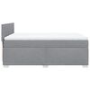 vidaXL Cama box spring con colch&oacute;n tela gris claro 140x190 cm