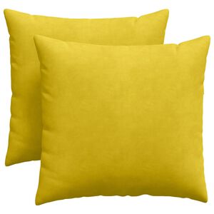vidaXL Cojines de sof&aacute; 2 pcs Amarillo 45 x 45 cm Tela de pana