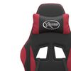 vidaXL Silla gaming giratoria cuero sintético negro y rojo vino tinto