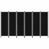 vidaXL Biombo divisor de 6 paneles negro 300x180 cm