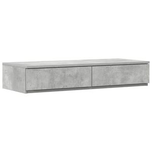 vidaXL Cajones de cama con caj&oacute;n Gris Concreto 100 x 36,5 x 16,5 cm