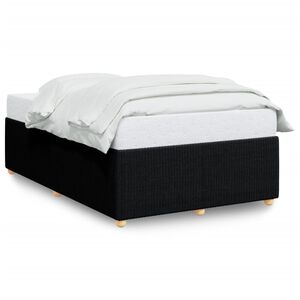vidaXL Estructura de cama sin colch&oacute;n tela negro 120x190 cm