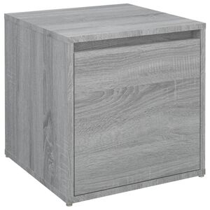 vidaXL Cajón taburete madera contrachapada gris Sonoma 40,5x40x40 cm