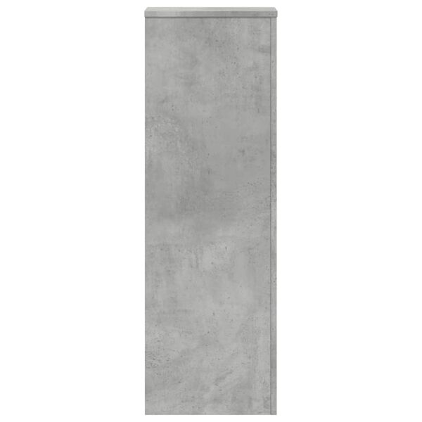 vidaXL Soportes para plantas 2 uds madera gris hormig&oacute;n 33x33x100 cm