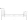 vidaXL Estructura de cama sin colch&oacute;n metal blanco 160x200 cm
