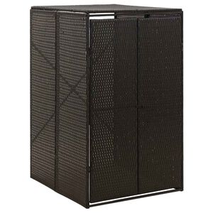 vidaXL Cobertizo para contenedor de basura rat&aacute;n PE 70x80x117 cm