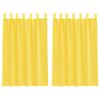 vidaXL Cortinas de gasa con trabillas 2 uds amarillo 140x175 cm