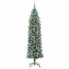 vidaXL &Aacute;rbol Navide&ntilde;o Artificial Delgado con 300 LED Verde y 210 cm