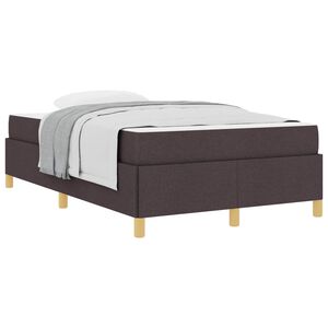 vidaXL Estructura de cama con colch&oacute;n Marr&oacute;n Oscuro 120 x 190 cm tela