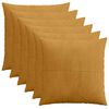 vidaXL Funda de almohada 6 pcs ALMELO Amarillo 60 x 60 cm pana
