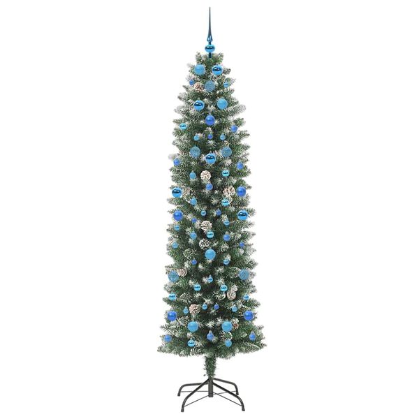 vidaXL &Aacute;rbol Navide&ntilde;o Artificial Delgado con 300 LED Verde y 210 cm