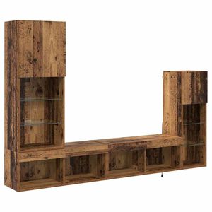 vidaXL Unidades de pared para TV 4 pcs Madera vieja