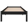 vidaXL Estructura de cama individual pequeña sin colchón madera negro