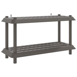 vidaXL Estanter&iacute;a 2 niveles 100 x 40 x 55,5 cm PP Gris Claro
