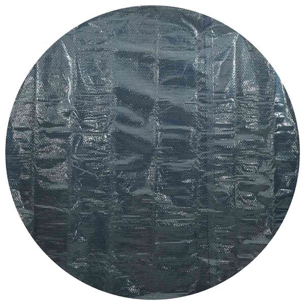 vidaXL Cubierta solar de piscina de PE flotante negro y azul 210 cm